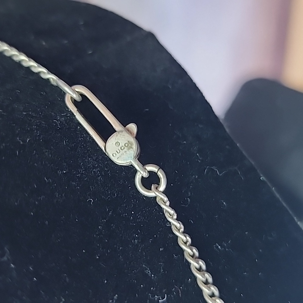 Gucci Ghost Sterling Silver Chain Double Sided Pendant Necklace - Picture 5 of 6